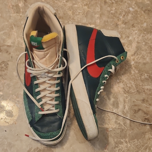Nike Other - Nike Balzer Mid 77 Green and Red High-Top Sneakers For Men 13